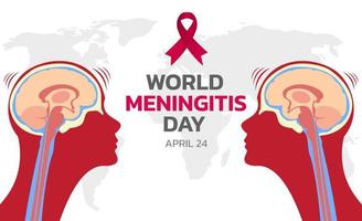 vectorillustratie op het thema van wereldmeningitisdag vector