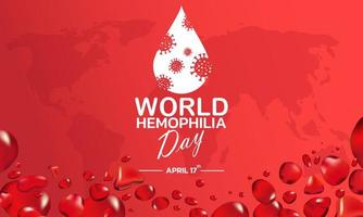 Wereldhemofiliedag wordt elk jaar gevierd op 17 april, vector