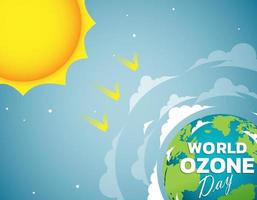 wereld ozon dag vectorillustratie voor poster, banner ontwerp.