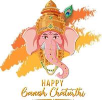 gelukkige ganesh chaturthi-poster vector