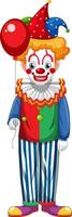 kleurrijke clown stripfiguur vector