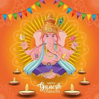 gelukkige ganesh chaturthi-poster vector