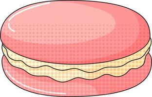 roze macaron met room vector