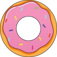 donut op witte achtergrond vector