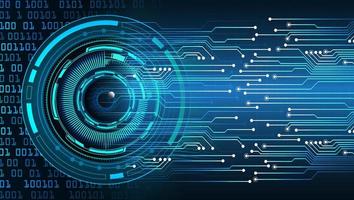 eye cyber circuit toekomstige technologie concept achtergrond vector