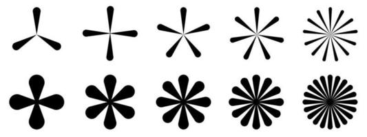 verzameling van sterpictogram burst-element voor decoratieve abstracte achtergrond vectorillustratie vector