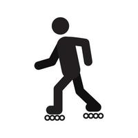 rolschaatser silhouet pictogram. geïsoleerde vectorillustratie vector