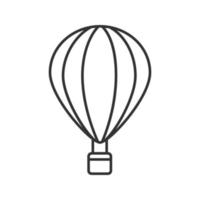 hete luchtballon lineaire pictogram. dunne lijn illustratie. aerostaat. contour symbool. vector geïsoleerde overzichtstekening