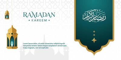 ramadan kareem achtergrondontwerp. vectorillustratie voor wenskaarten, posters en banners vector