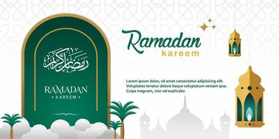 ramadan kareem achtergrondontwerp. vectorillustratie voor wenskaarten, posters en banners vector