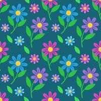 naadloos patroon met bloemen, abstract herhalend patroon. voor papier, omslag, stof, textiel, geschenkverpakking, reclame, kunst aan de muur, interieur. vectorillustratie van mode. vector