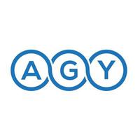 agy brief logo ontwerp op witte achtergrond. agy creatieve initialen brief logo concept. agy brief ontwerp. vector