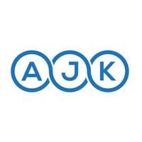 ajk brief logo ontwerp op witte achtergrond. ajk creatieve initialen brief logo concept. ajk brief ontwerp. vector