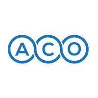 aco brief logo ontwerp op witte achtergrond. aco creatieve initialen brief logo concept. aco brief ontwerp. vector