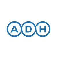 adh brief logo ontwerp op witte achtergrond. adh creatieve initialen brief logo concept. adh brief ontwerp. vector