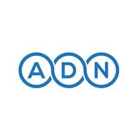 adn brief logo ontwerp op witte achtergrond. adn creatieve initialen brief logo concept. adn brief ontwerp. vector