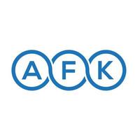 afk brief logo ontwerp op witte achtergrond. afk creatieve initialen brief logo concept. afk brief ontwerp. vector