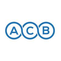 acb brief logo ontwerp op witte achtergrond. acb creatieve initialen brief logo concept. acb-briefontwerp. vector