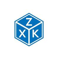 zxk brief logo ontwerp op witte achtergrond. zxk creatieve initialen brief logo concept. zxk brief ontwerp. vector