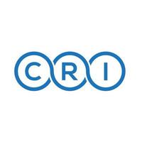 cri brief logo ontwerp op witte achtergrond. cri creatieve initialen brief logo concept. cri brief ontwerp. vector