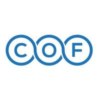 cof brief logo ontwerp op witte achtergrond. cof creatieve initialen brief logo concept. cof brief ontwerp. vector