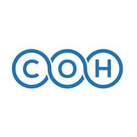 coh brief logo ontwerp op witte achtergrond. coh creatieve initialen brief logo concept. coh brief ontwerp. vector