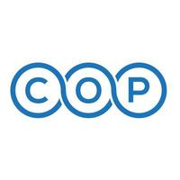 cop brief logo ontwerp op witte achtergrond. cop creatieve initialen brief logo concept. cop brief ontwerp. vector