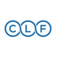 clf brief logo ontwerp op witte achtergrond. clf creatieve initialen brief logo concept. clf brief ontwerp. vector