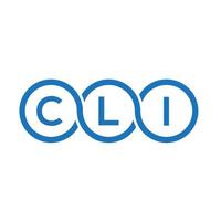 cli brief logo ontwerp op witte achtergrond. cli creatieve initialen brief logo concept. cli brief ontwerp. vector