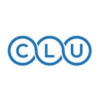 clu brief logo ontwerp op witte achtergrond. clu creatieve initialen brief logo concept. clu-briefontwerp. vector