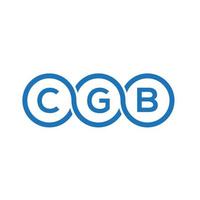 cgb brief logo ontwerp op witte achtergrond. cgb creatieve initialen brief logo concept. cgb brief ontwerp. vector