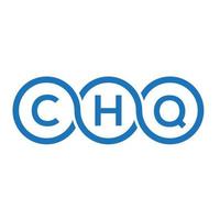 chq brief logo ontwerp op witte achtergrond. chq creatieve initialen brief logo concept. chq brief ontwerp. vector