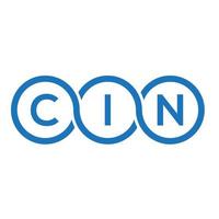 cin brief logo ontwerp op witte achtergrond. cin creatieve initialen brief logo concept. cin brief ontwerp. vector