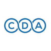 cda creatieve initialen brief logo concept. cda brief design.cda brief logo ontwerp op witte achtergrond. cda creatieve initialen brief logo concept. cda brief ontwerp. vector