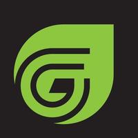 beginletter logo g, logo sjabloon vector