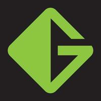 beginletter logo g, logo sjabloon vector