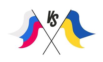 russische vs oekraïne vlag vector illustratie 10 eps