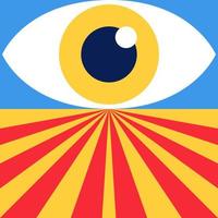 abstracte bauhaus oog banner vector