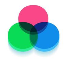 venn diagram vector grafiek sjabloon 3d glas stijl