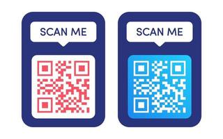 qr code frame vector set