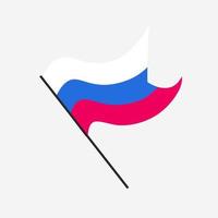 Russische vlag geïsoleerd op witte achtergrond vector
