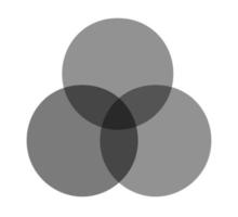 venn diagram vector grafieksjabloon drie cirkel