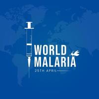 wereld malaria dag social media bericht vector