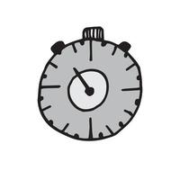 vectorillustratie van stopwatch in doodle-stijl vector