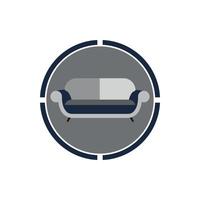 sofa vector logo pictogram afbeelding achtergrond