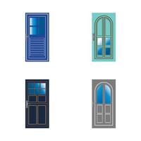moderne deuren voordeur deuren huis vector