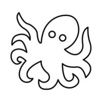 octopus dier vectorpictogram dat geschikt is voor commercieel werk en het gemakkelijk kan wijzigen of bewerken vector