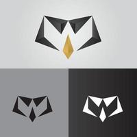 w logo moderne eenvoudige kroonvorm vector