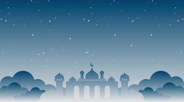 islamitische achtergrond met moskee vectorillustratie vector