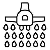 brandweerman vliegtuig pictogramstijl vector